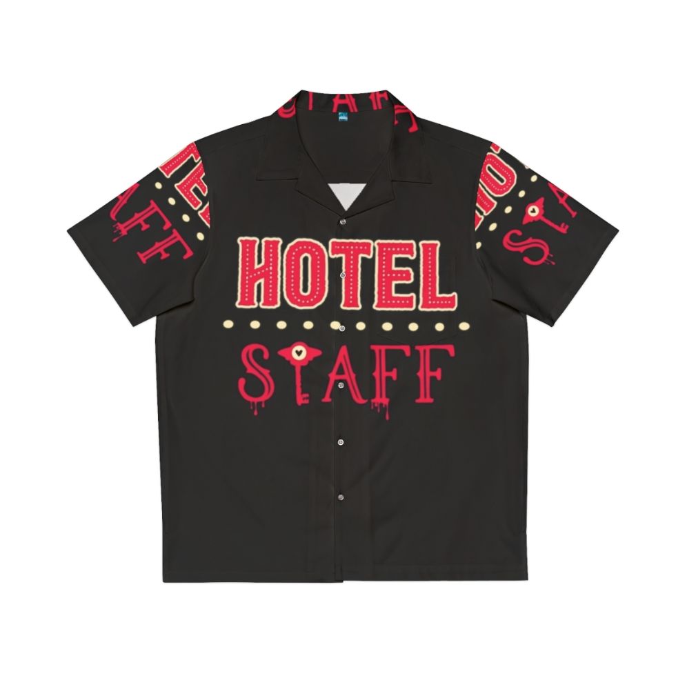 Hazbin Hotel Staff Hawaiian Shirt featuring cartoon characters