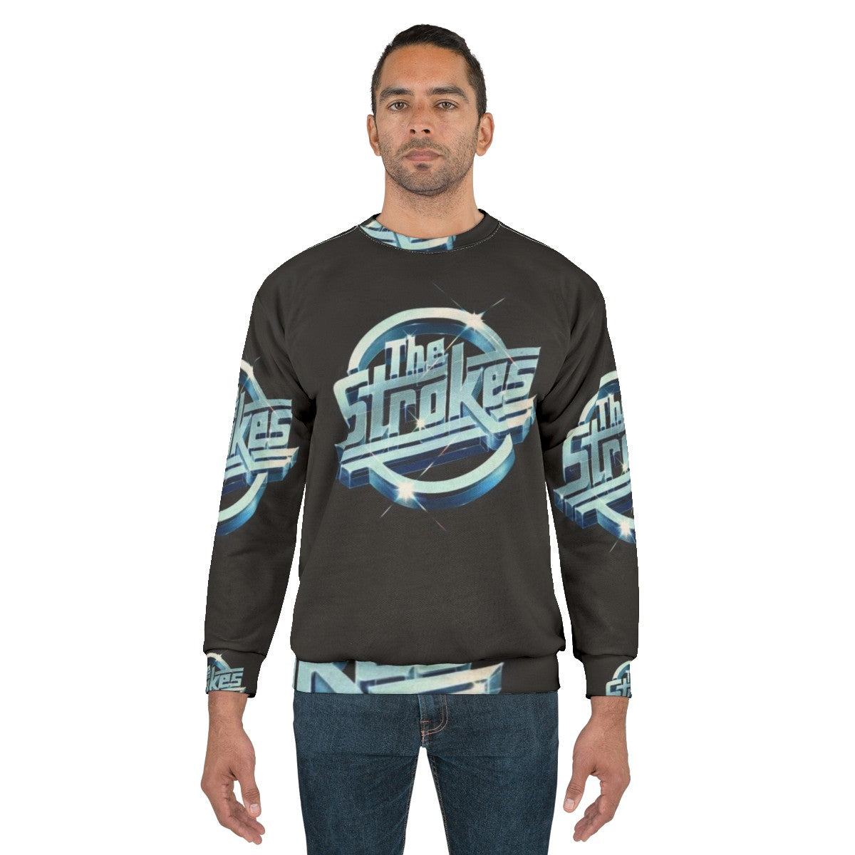 Strokes Sweatshirt with indie rock band logo - men