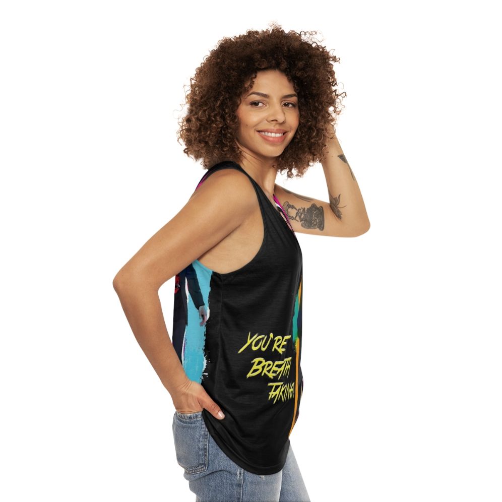 Unisex tank top with a breathtaking cyber punk design - women side