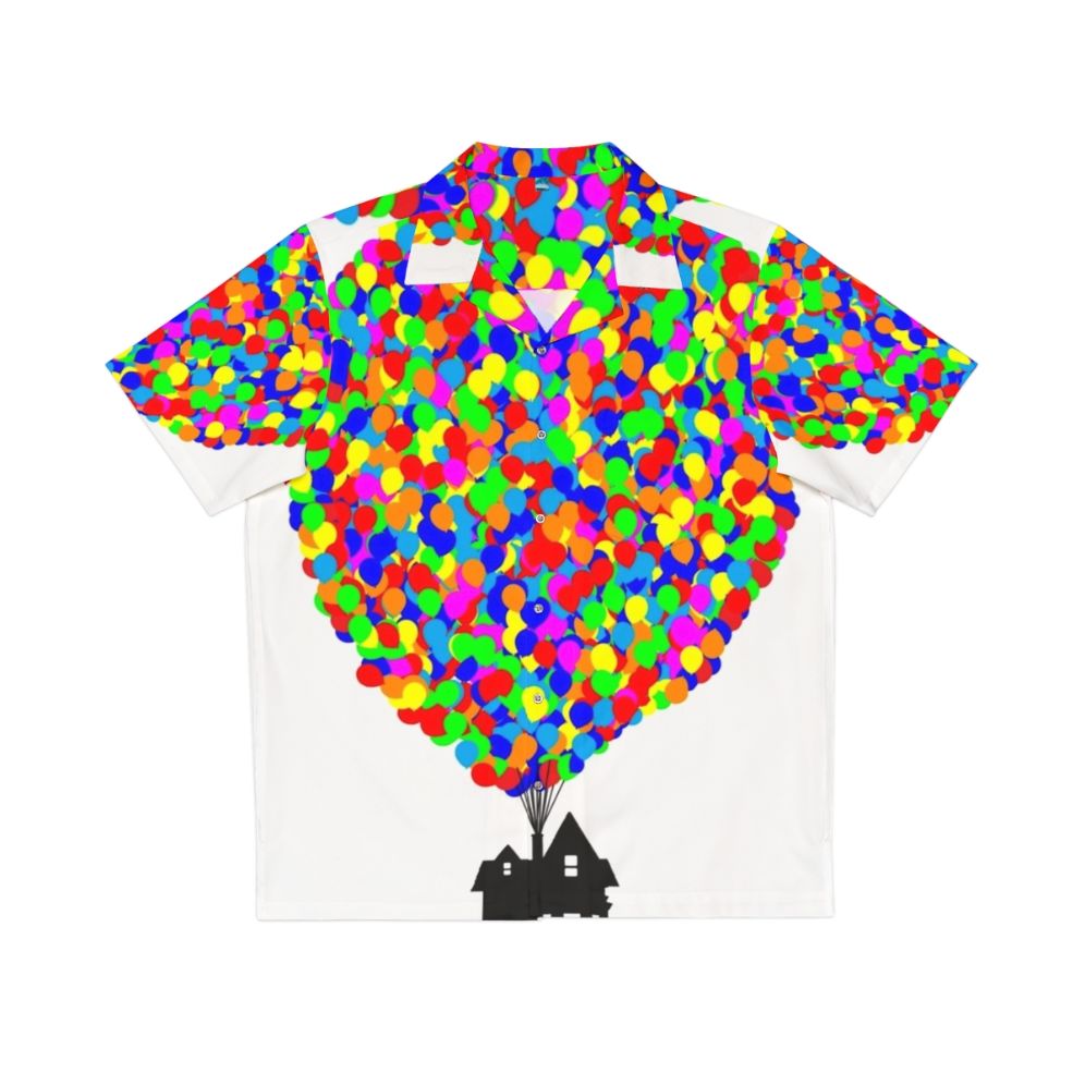 Up-inspired Disney Pixar Hawaiian shirt featuring balloons and characters