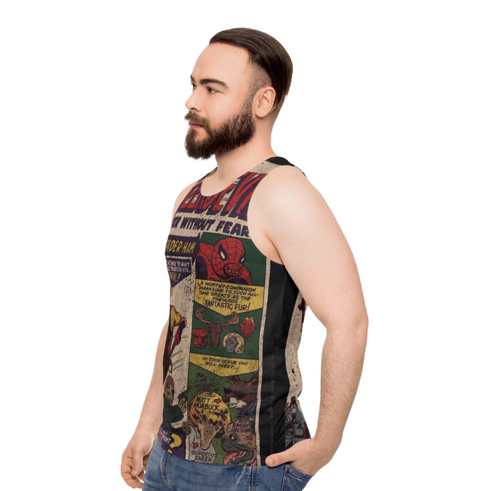 Unisex Superhero Deerdevil 1 Comic Tank Top - men side