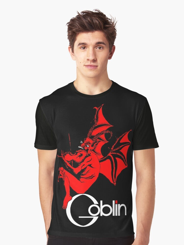 Goblin graphic t-shirt with a spooky and stylish design - Men