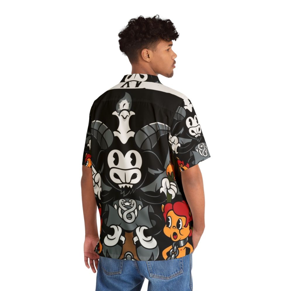 Devil Tarot Baphomet Hawaiian Shirt - People Back