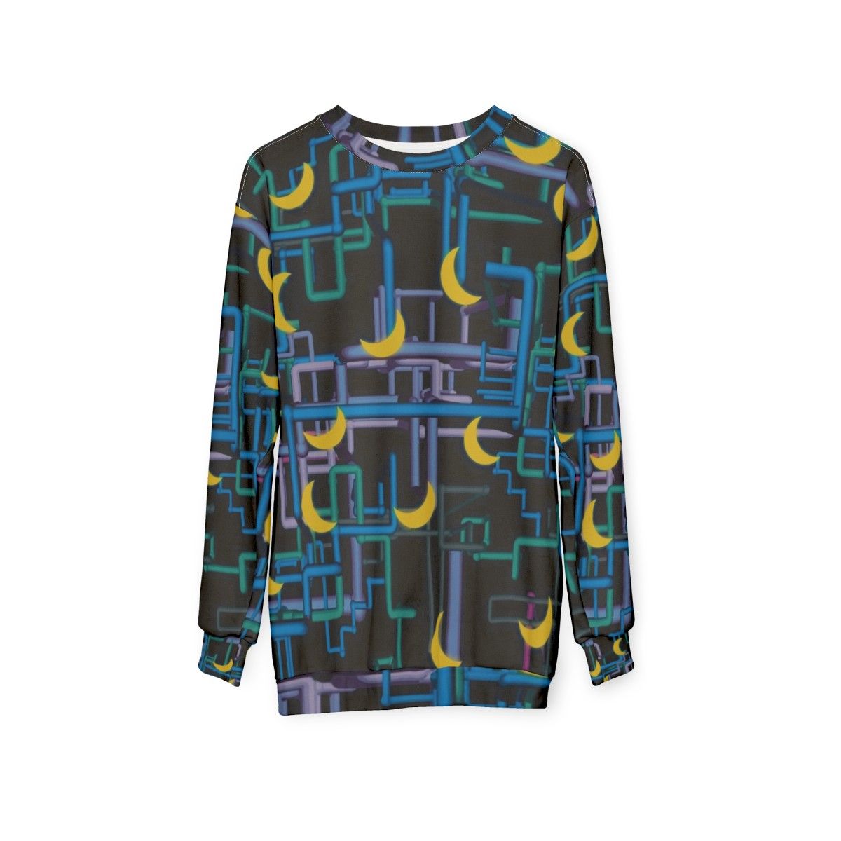 Dan Flashes Complicated Pattern Sweatshirt - hanging