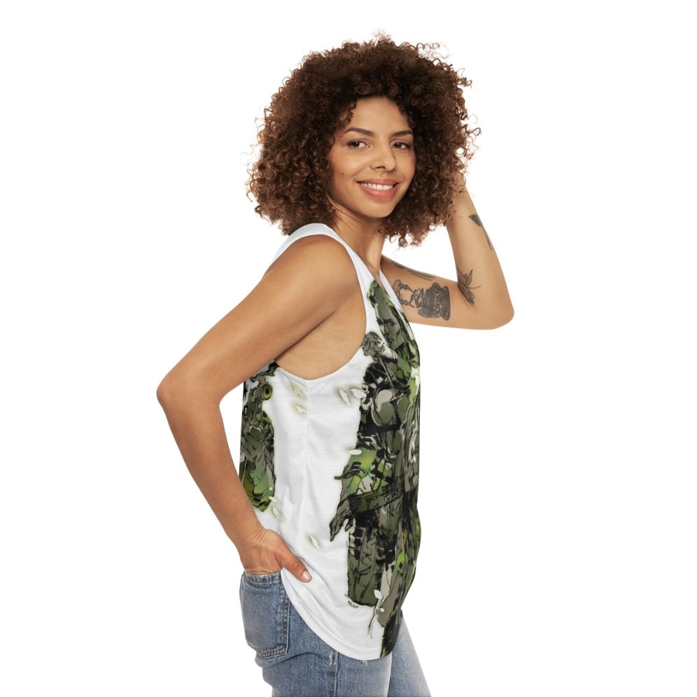 Metal Gear Solid 3 Snake and The Boss Unisex Tank Top - women side