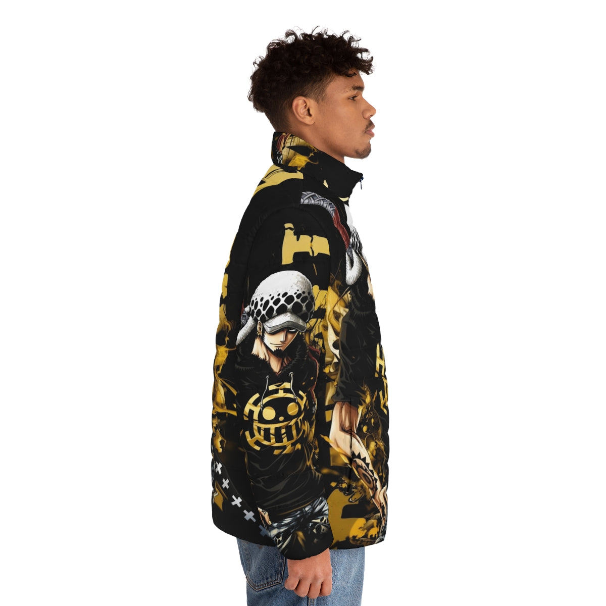 Trafalgar Law Puffer Jacket, One Piece Anime Merchandise - men side right