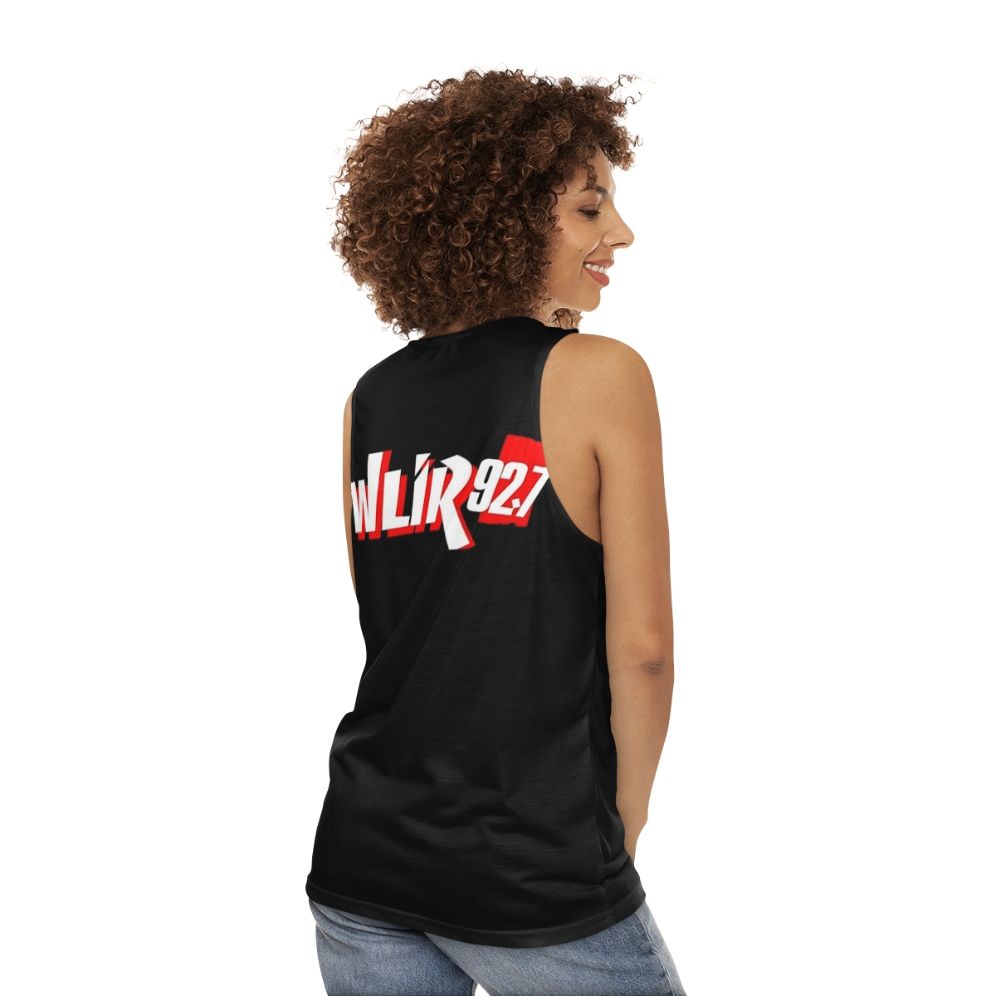 Unisex graphic music lover tank top - women back