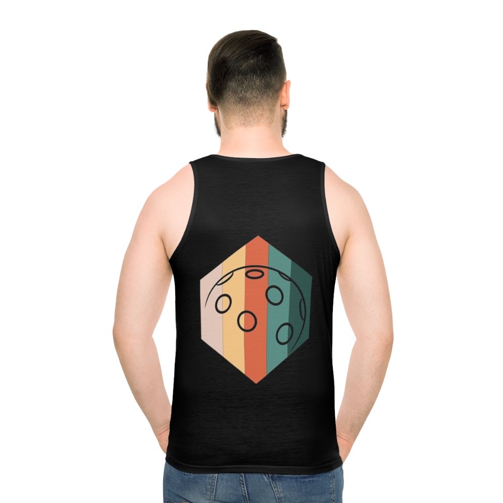 Vintage Retro Floorball Unisex Tank Top - men back