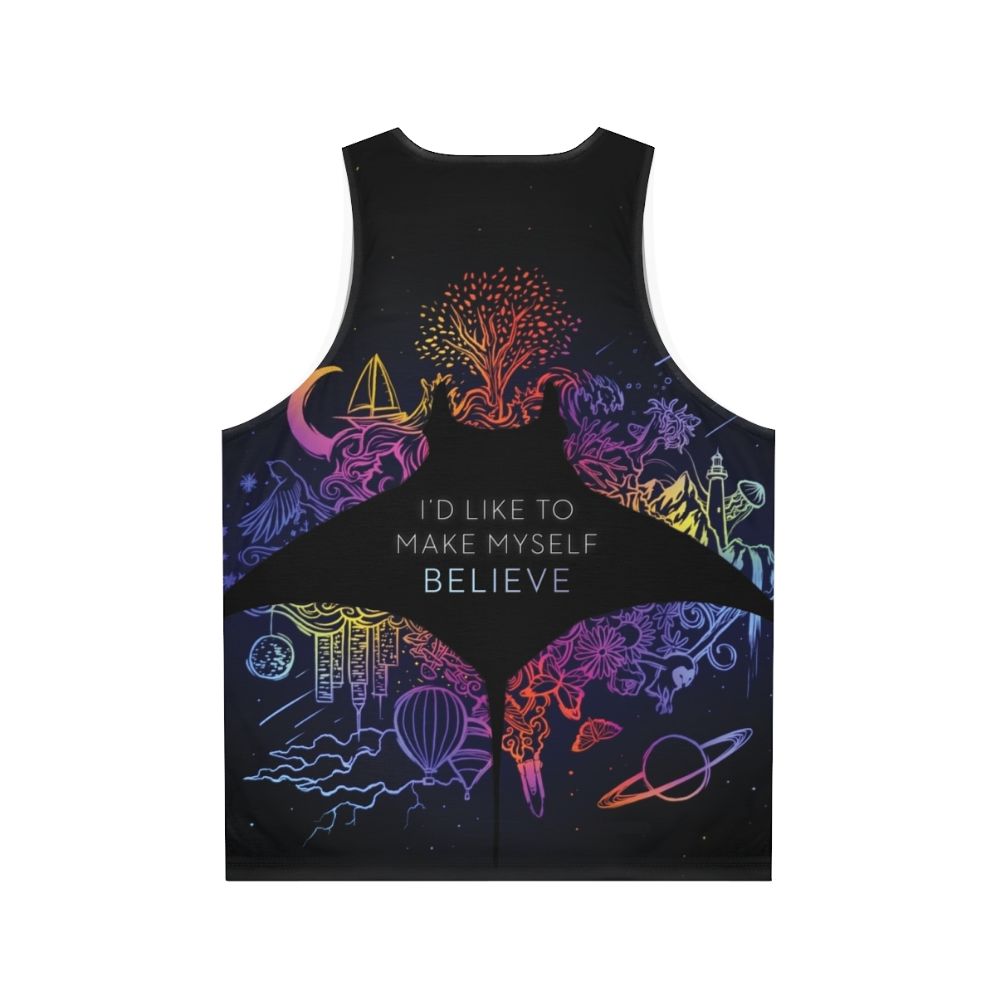 Unisex tank top with a psychedelic galaxy print design - Back