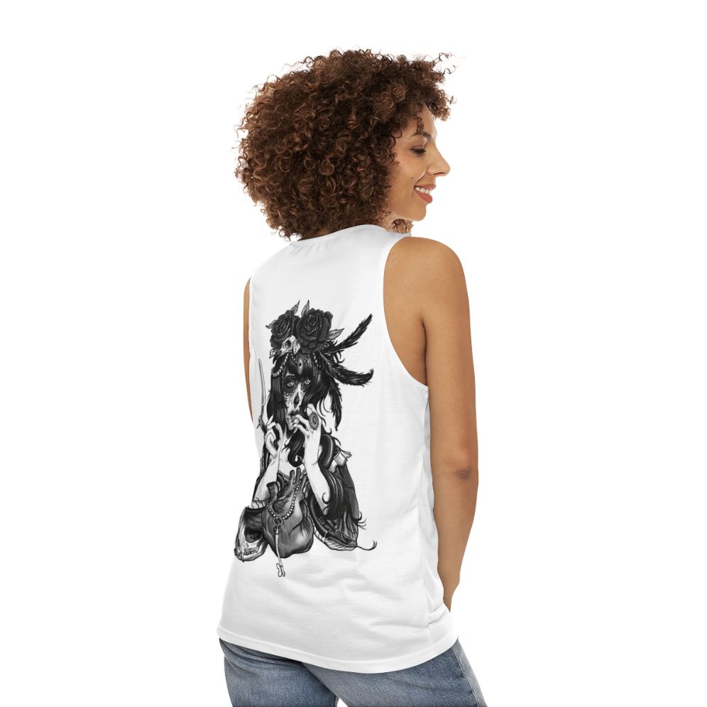 Dia de los Muertos Sugar Skull Unisex Tank Top - women back