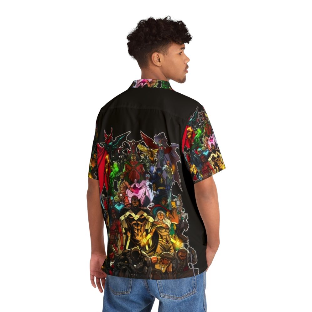 Black culture Hawaiian shirt design featuring geek and nerd elements - People Back