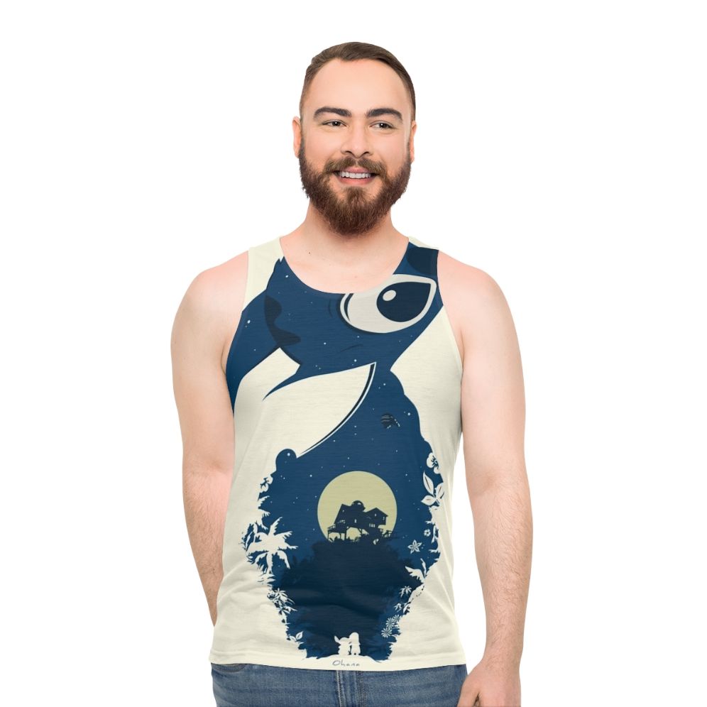 Lilo and Stitch unisex tank top with Hawaiian design - men