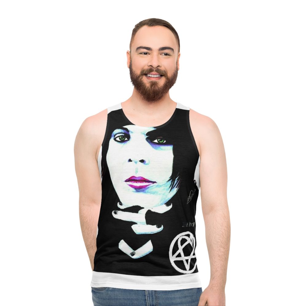 Him Ville Valo Portrait Unisex Tank Top - men