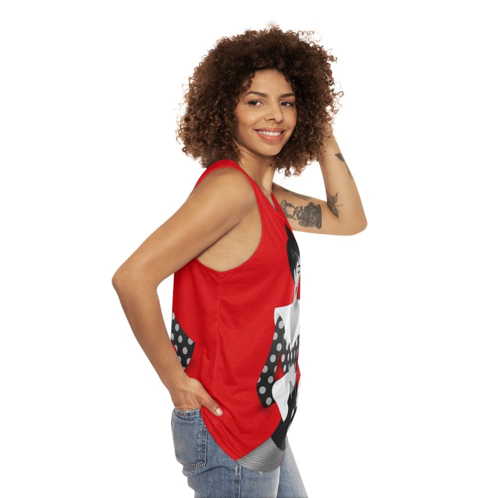 Bowler Hat Polka Dot Womens Tank Top - women side