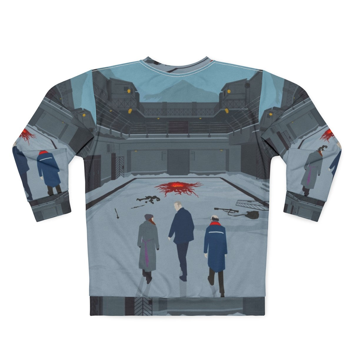 Stranger Things Fan Art Graphic Print Sweatshirt - Back