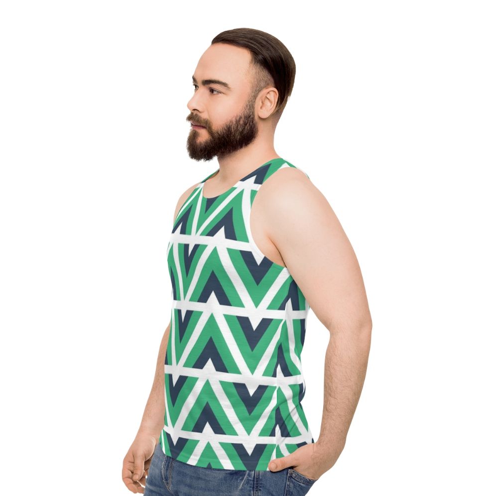 Vue.js Pattern Unisex Tank Top - men side