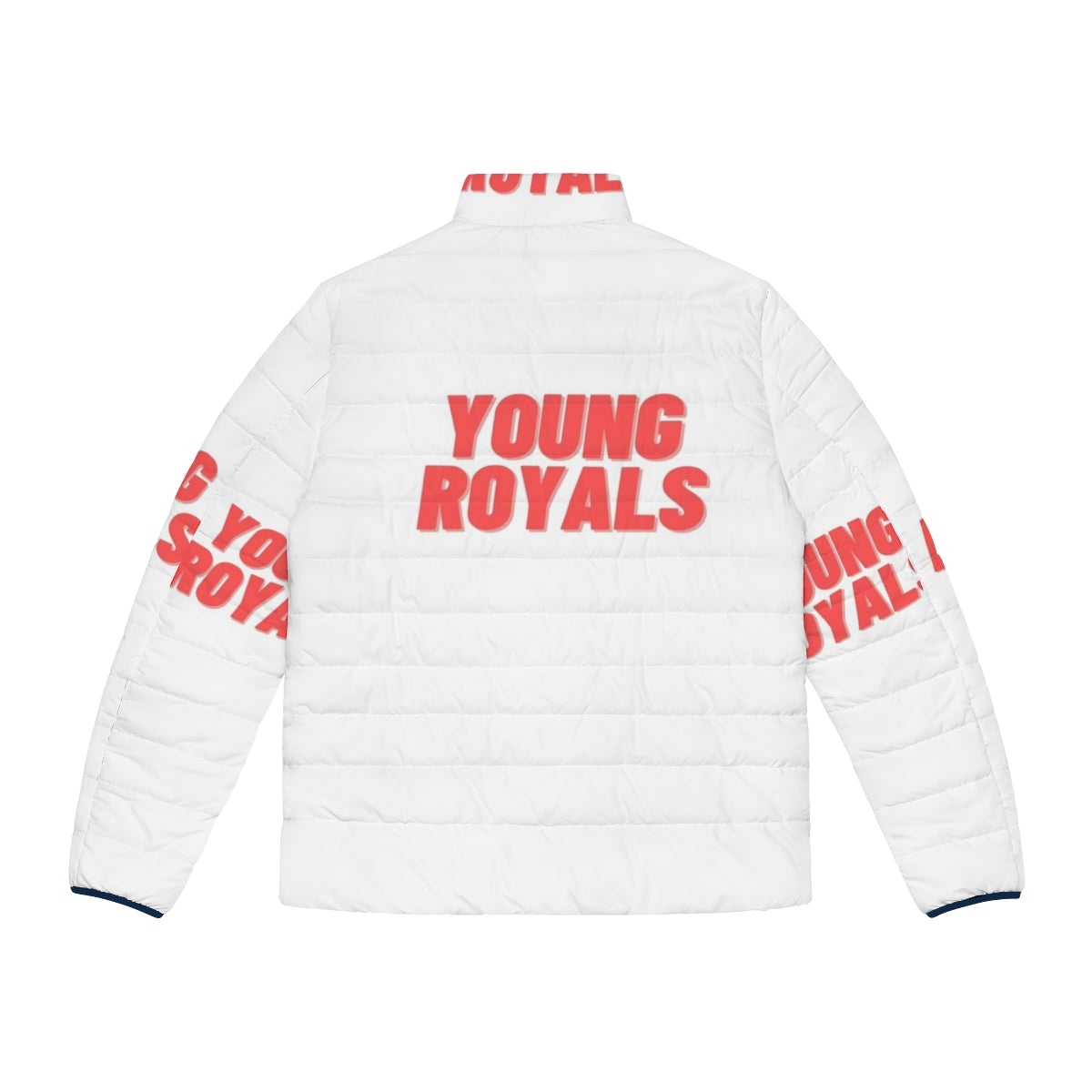 Young Royals Puffer Jacket in Hillerska Uniform Inspired Design - Back