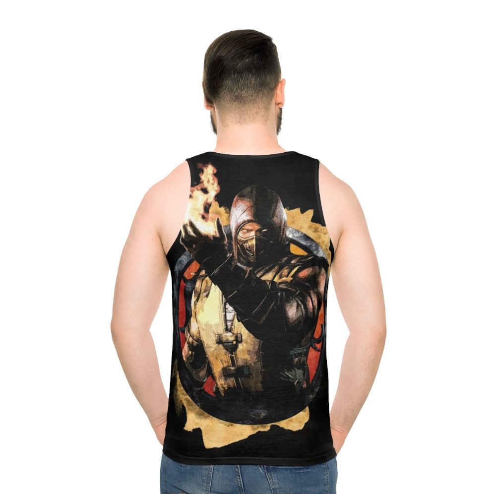 Scorpion Mortal Kombat Unisex Gaming Tank Top - men back