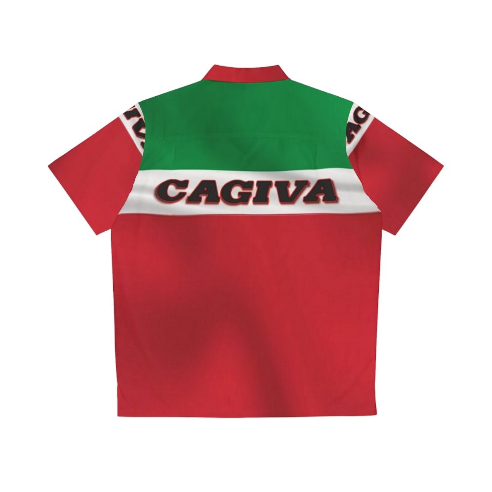 Cagiva Italian Flag Hawaiian Shirt - Back