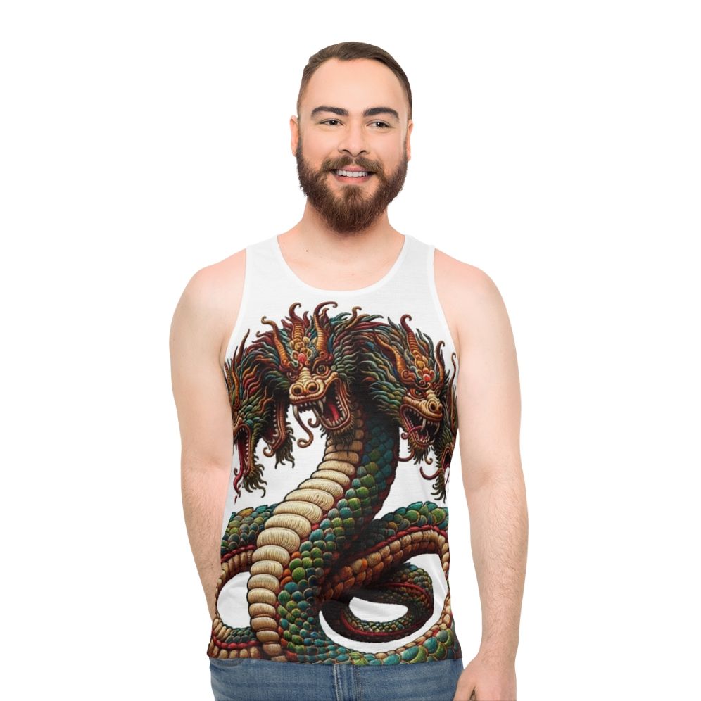 Embroidered Hydra Unisex Fantasy Tank Top - men