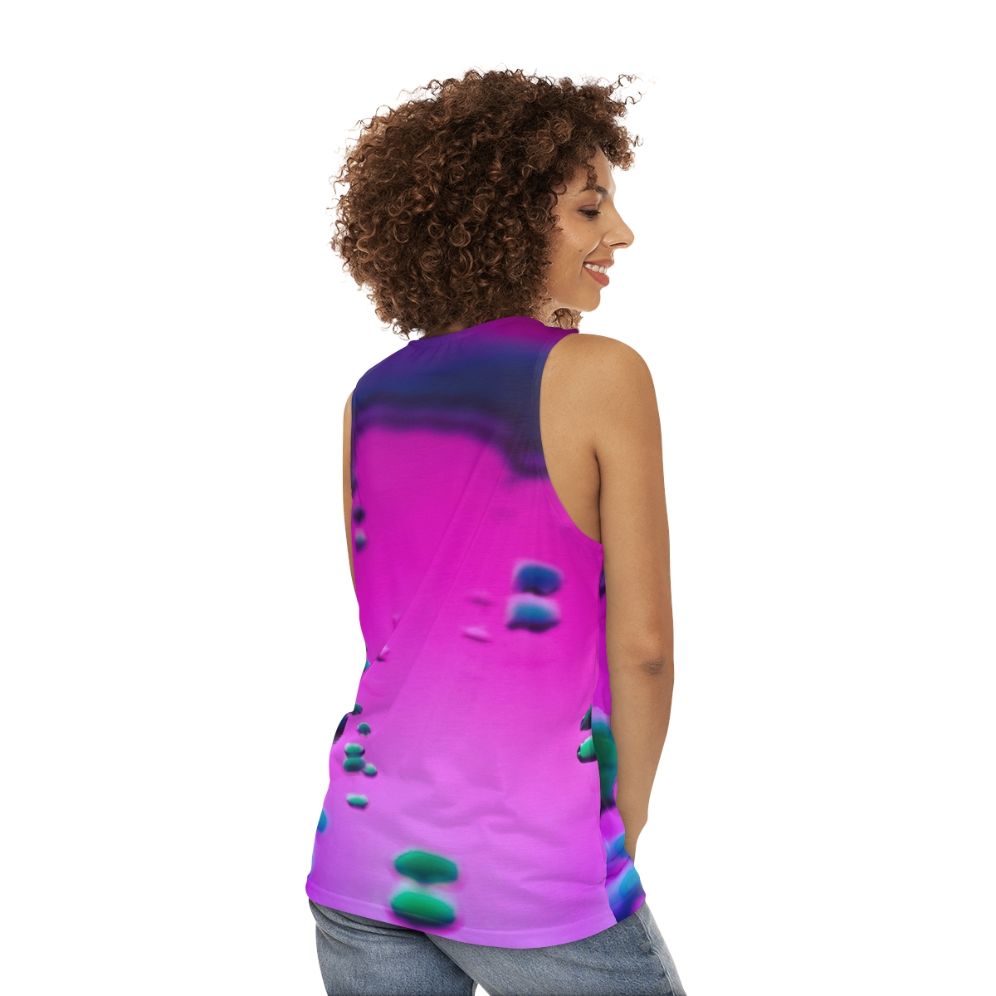 Trippy psychedelic iridescent abstract surreal tank top - women back