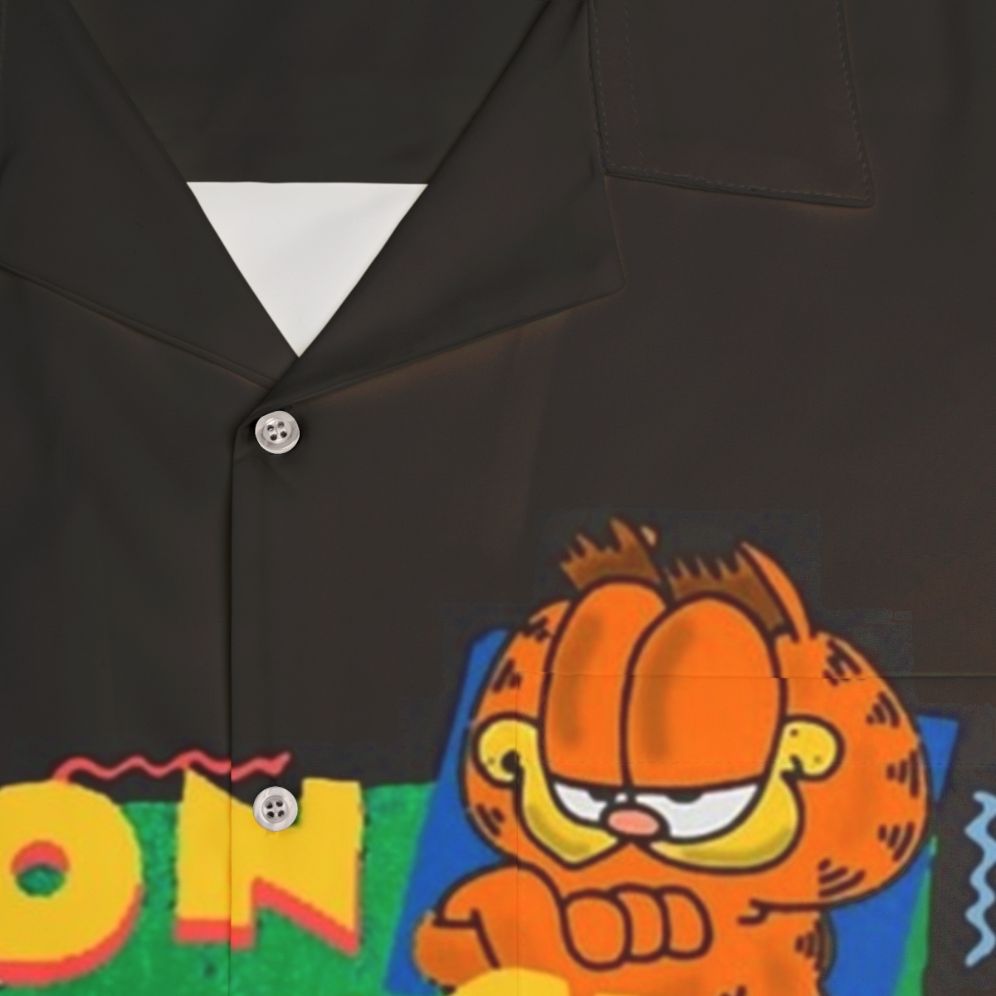 Neon Genesis Evangelion NGE Garfield Themed Hawaiian Shirt - Detail