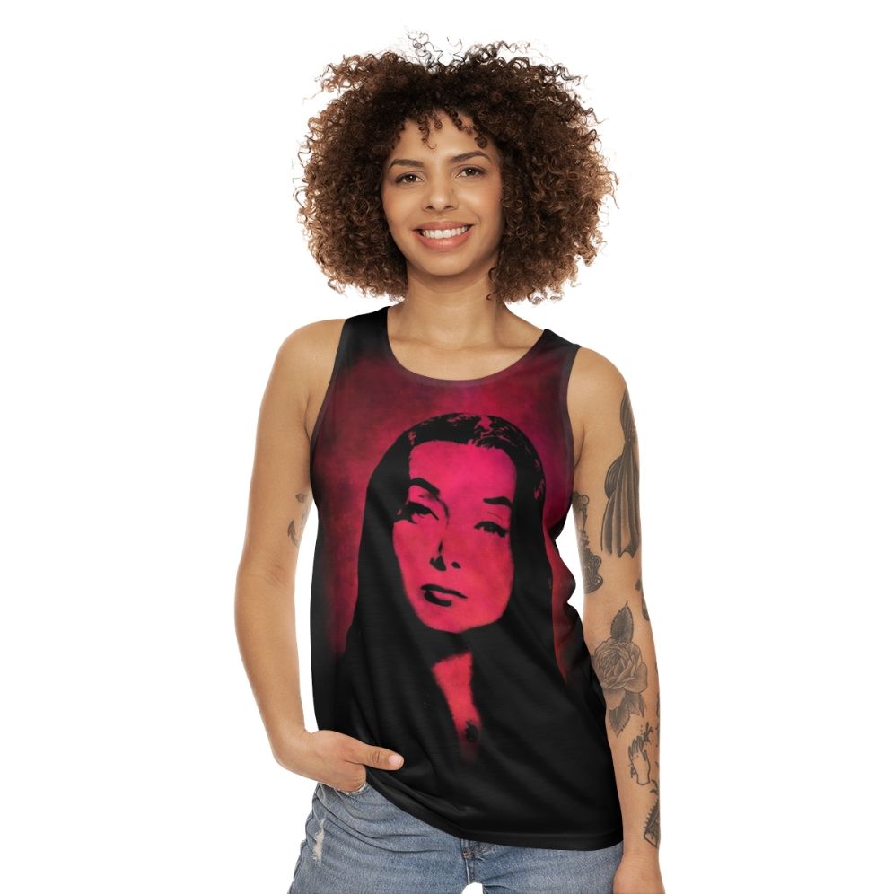 Morticia Addams inspired gothic unisex tank top - women