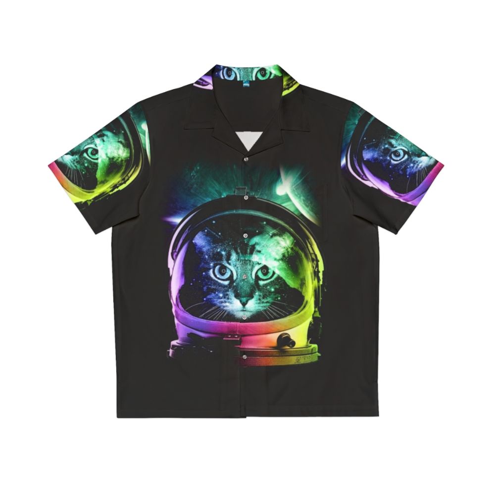 Intergalactic Astronaut Cat Hawaiian Shirt