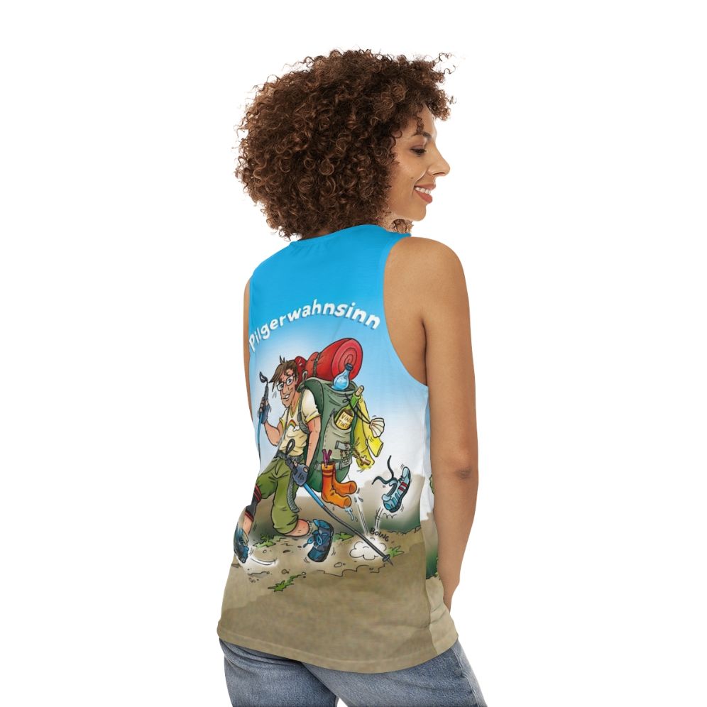 Pilgrimage inspired unisex tank top - women back