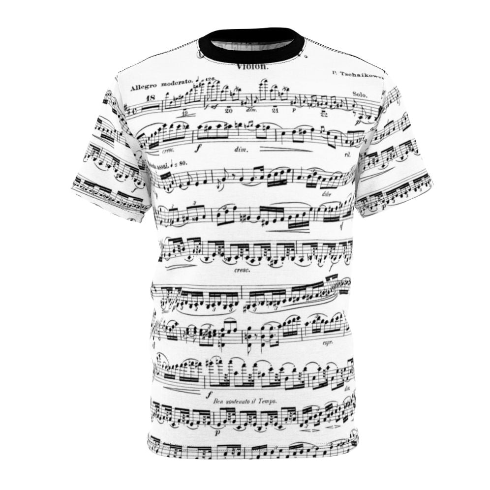 T-shirt featuring the Tchaikovsky Violin Concerto, a iconic classical music work