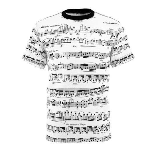 T-shirt featuring the Tchaikovsky Violin Concerto, a iconic classical music work