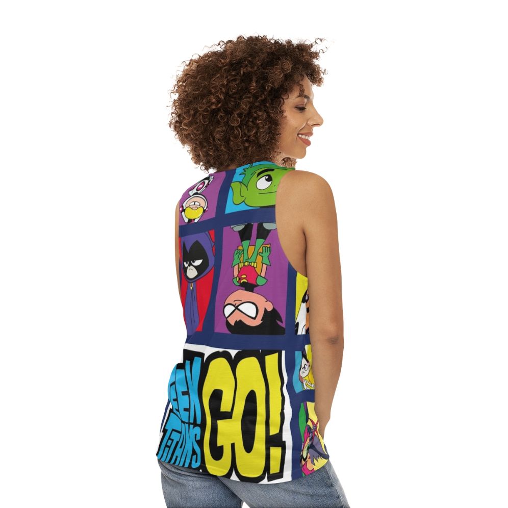 Teen Titans Unisex Tank Top - women back