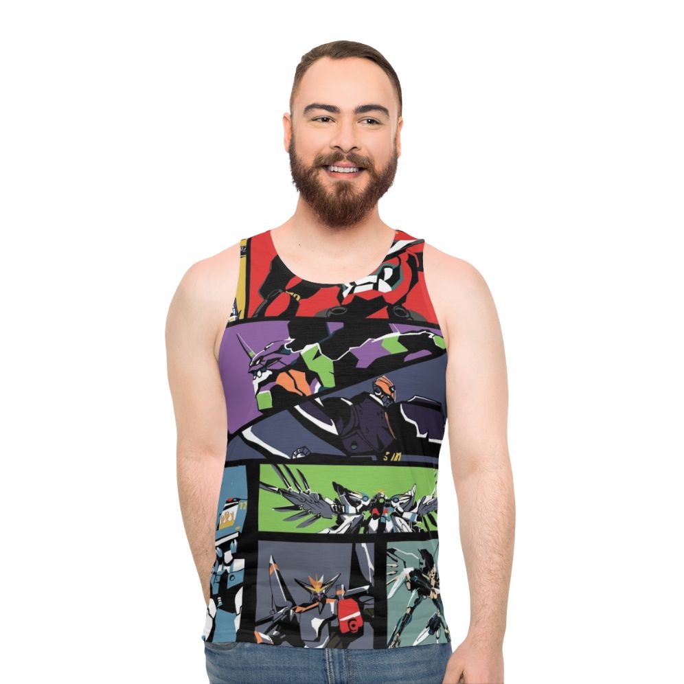 Super Robot Unisex Anime Tank Top - men