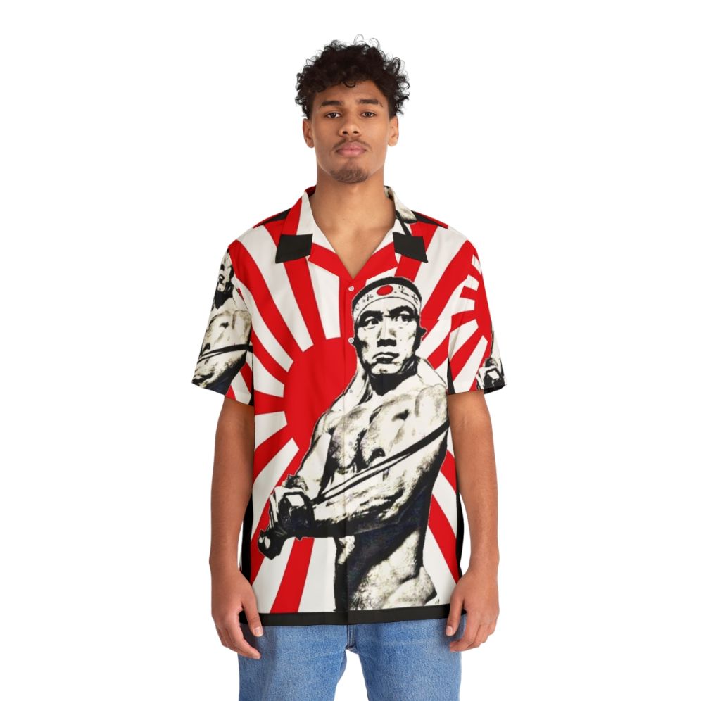 Yukio Mishima Japanese Author Inspired Hawaiian Shirt - People Front