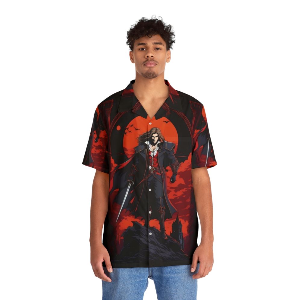 Castlevania Dracula Epic Design Hawaiian Shirt - People Front