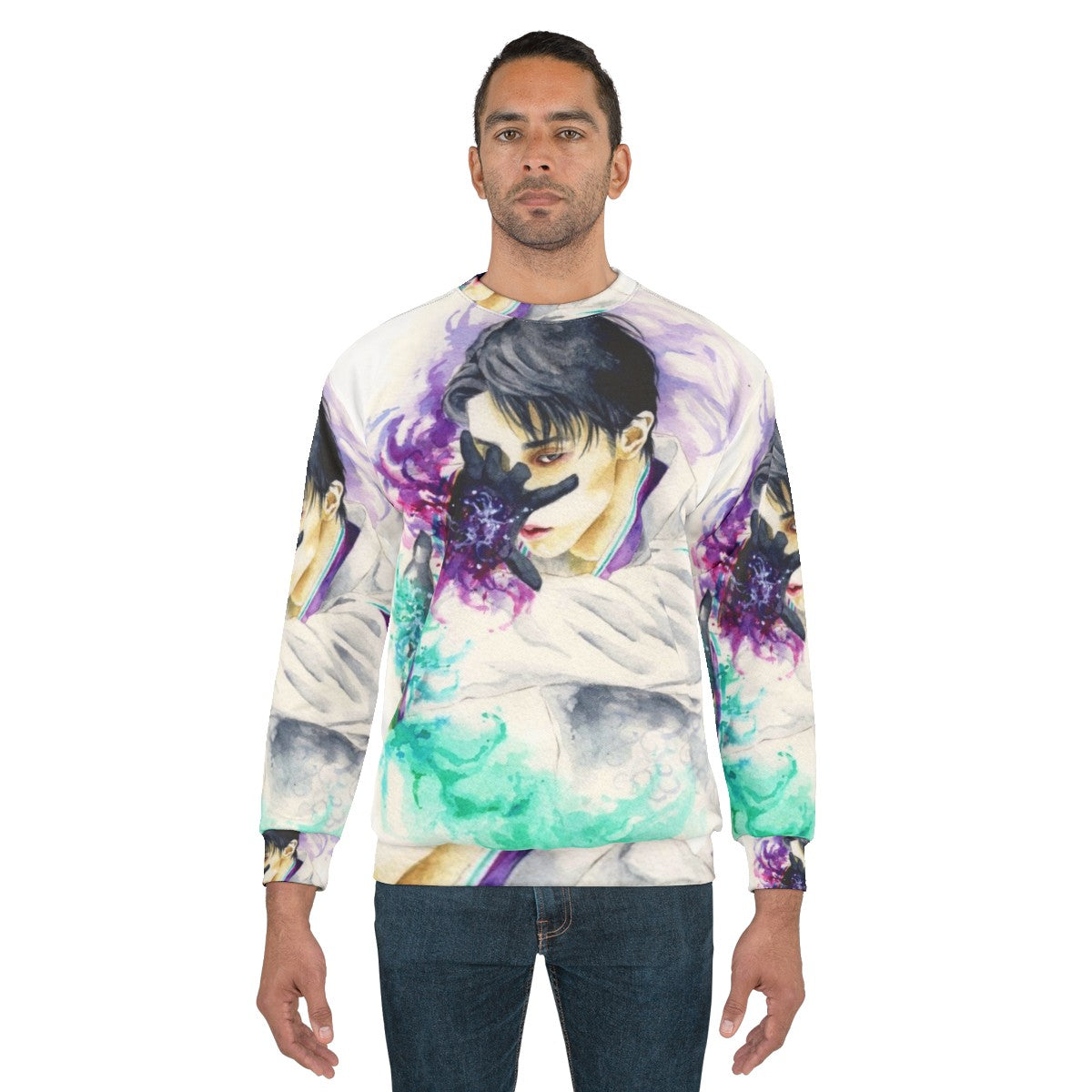 Yuzuru Hanyu Seimei Watercolor Sweatshirt - men