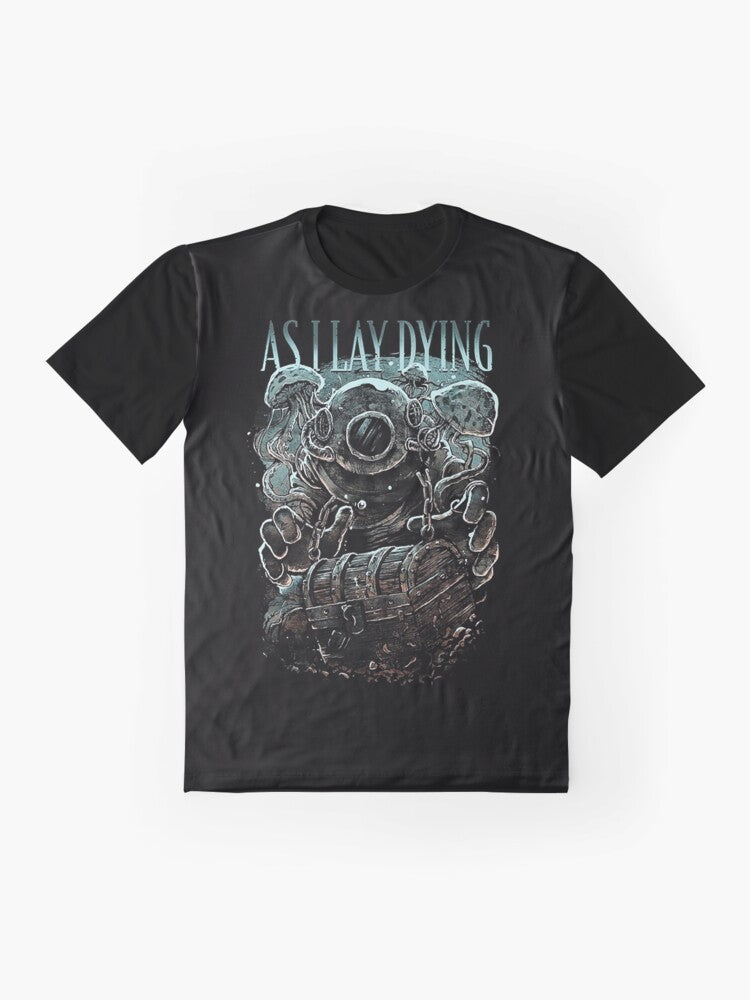 As I Lay Dying 'The Powerless Rise' Metalcore Graphic T-Shirt - Flat lay