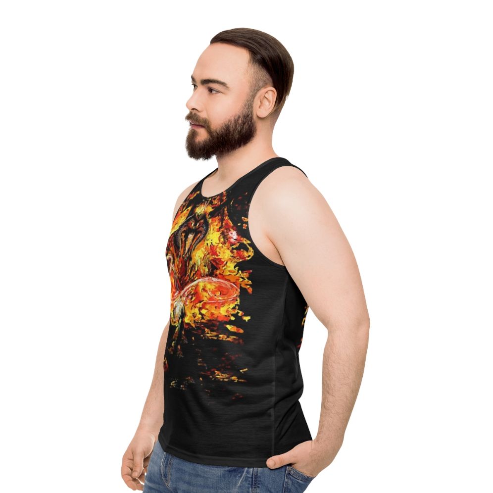 Van Gogh Inspired Lord of the Rings Unisex Tank Top - men side