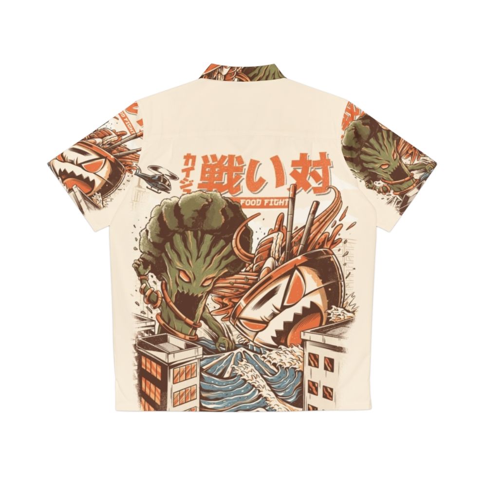 Brocco Vs Ramen Kaijus Anime Hawaiian Shirt - Back