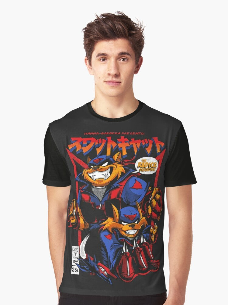 Retro Swat-Kats cartoon graphic design t-shirt - Men