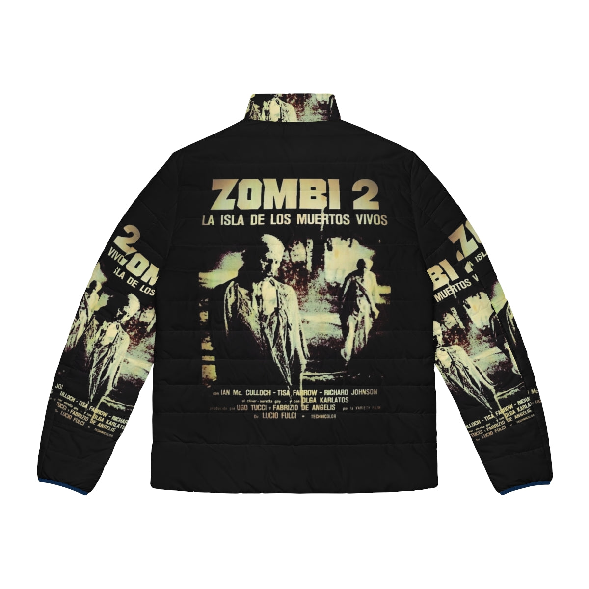 Zombi 2 Puffer Jacket featuring horror elements - Back