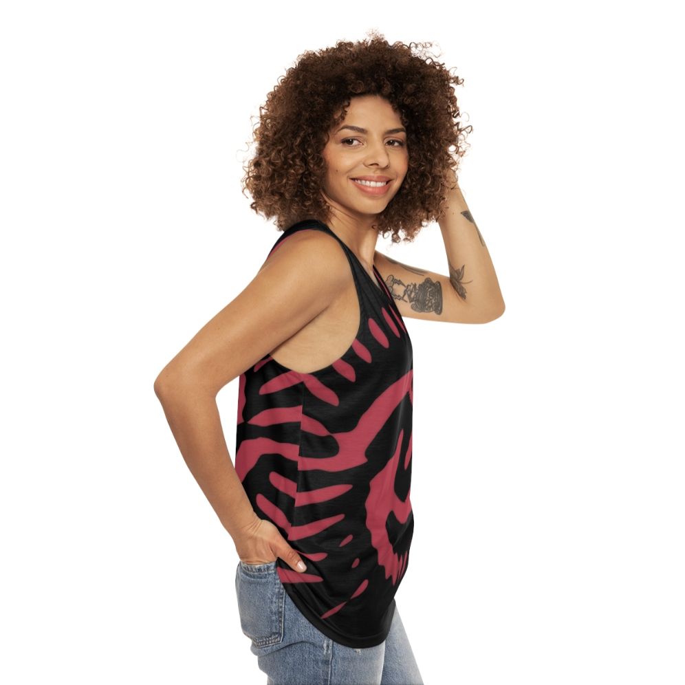 Retro 1970s Time Vortex Pink Unisex Tank Top - women side