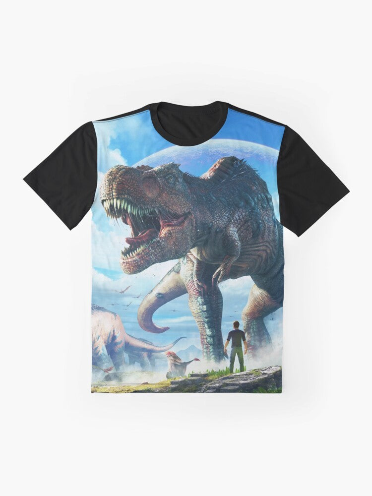 Ark Survival Evolved T-Rex Dinosaur Graphic T-Shirt - Flat lay