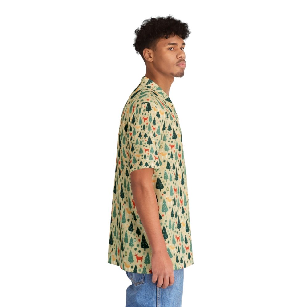 Christmas Hawaiian shirt with seamless holiday print - People Pight