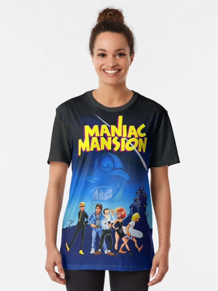 Maniac Mansion and Day of the Tentacle retro gaming graphic t-shirt design - Women