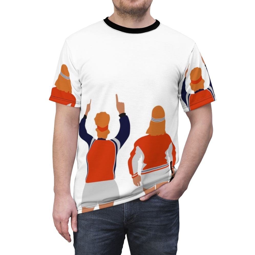 Retro tennis legends Bjorn Borg and John McEnroe inspired t-shirt design - men front