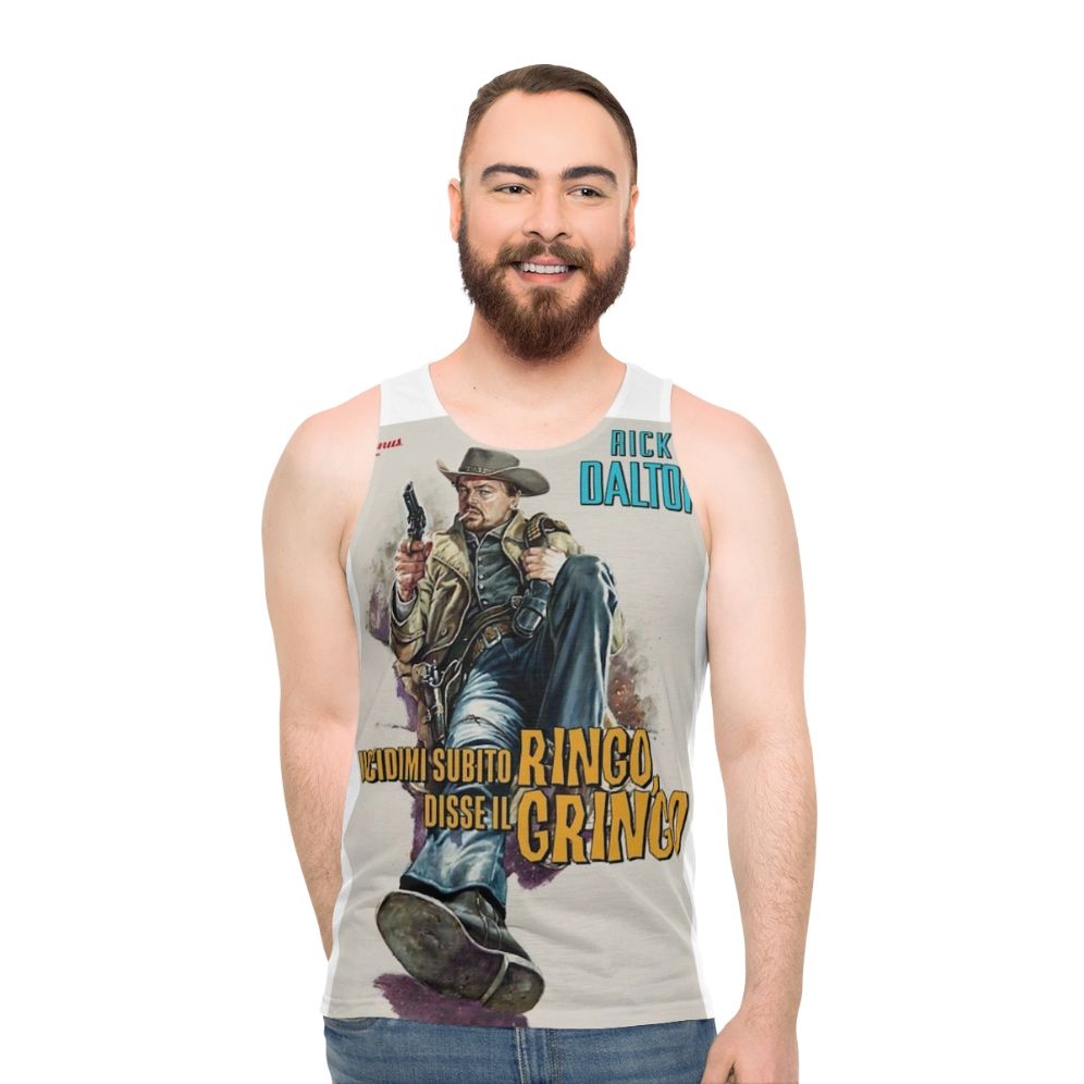 Once Upon A Time In Hollywood Unisex Tank Top with Tarantino, DiCaprio, Pulp Fiction Style - men