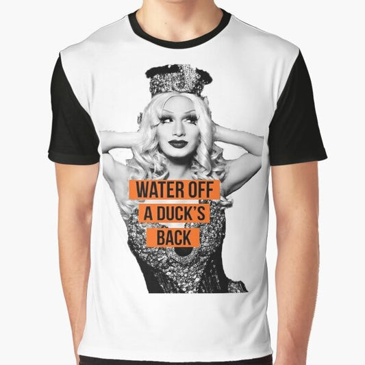 Graphic t-shirt featuring Jinkx Monsoon, a popular drag queen from RuPaul's Drag Race.