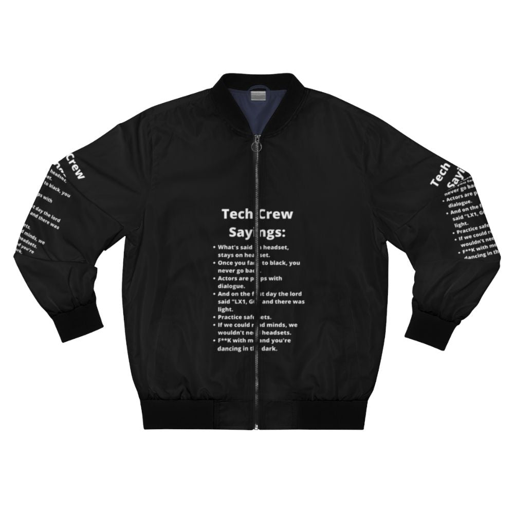 Theatre Tech Crew Funny Sayings Bomber Jacket