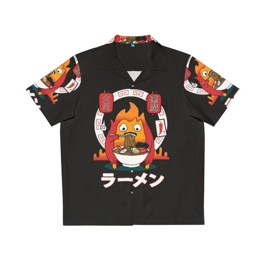 Spicy Calcifer Studio Ghibli Inspired Hawaiian Shirt